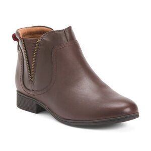 COBB HILL ROCKPORT Leather Crosbie Gore Comfort Booties
